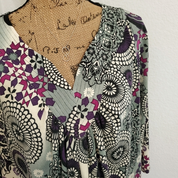Just My Size Tops - JUST MY SIZE•Abstract print tunic top•22W/24W•3X•